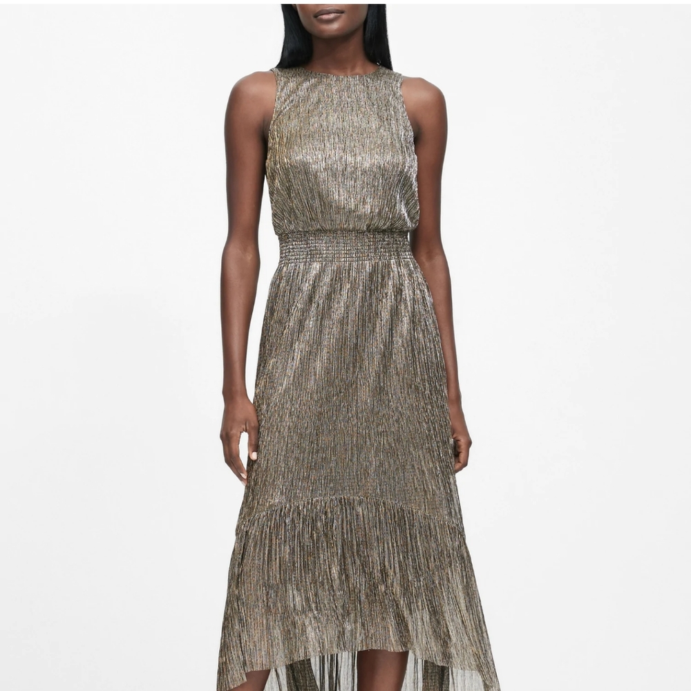 Gorgeous Metallic High Low dress